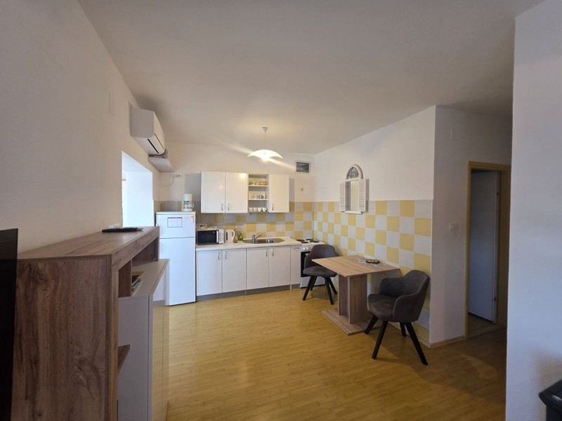 Open living and kitchen area