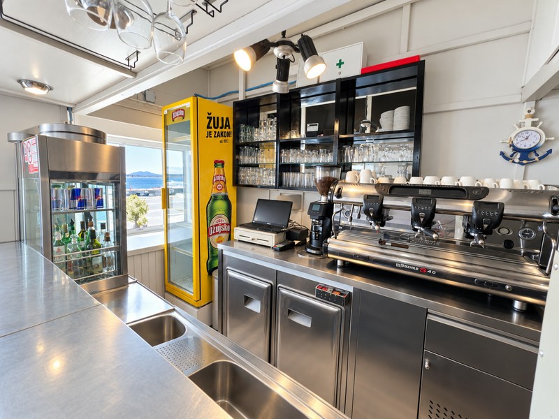 Bar with coffee machine in the restaurant