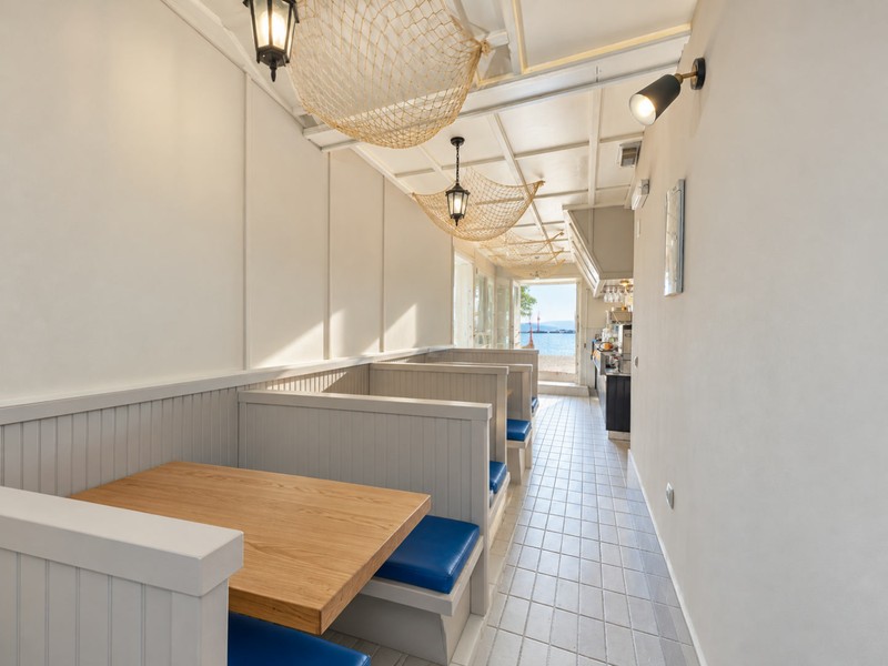 Seating in the restaurant