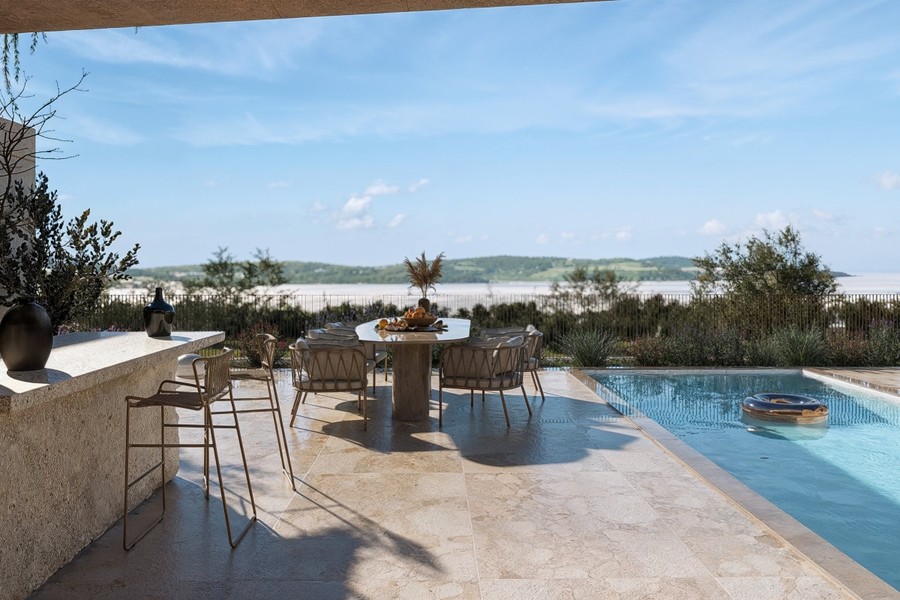 Villa with swimming pool and sea view on Ciovo Island near Trogir