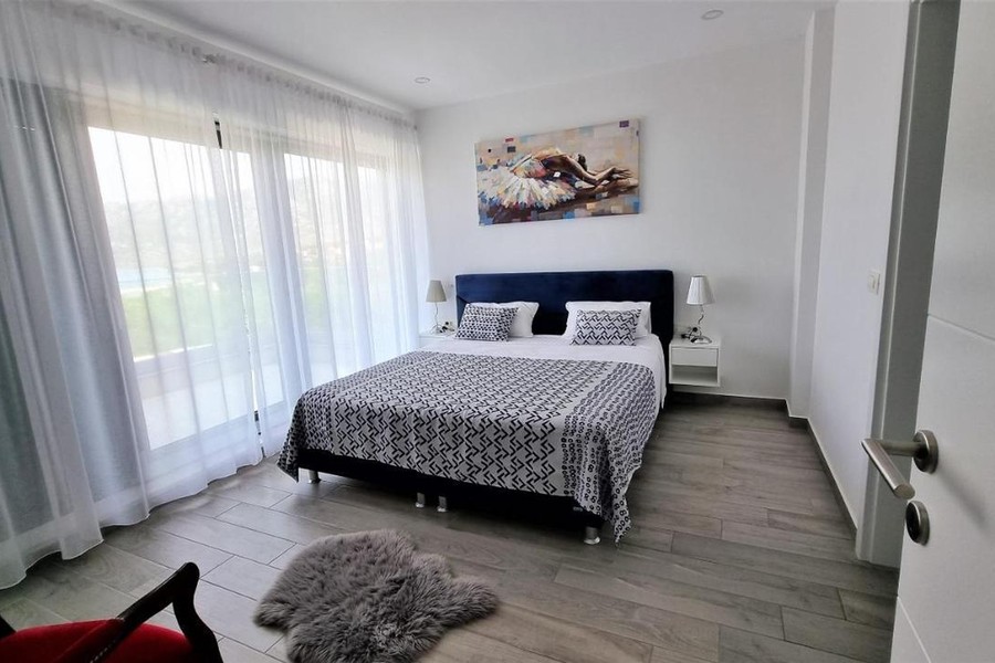 Bedroom with large window