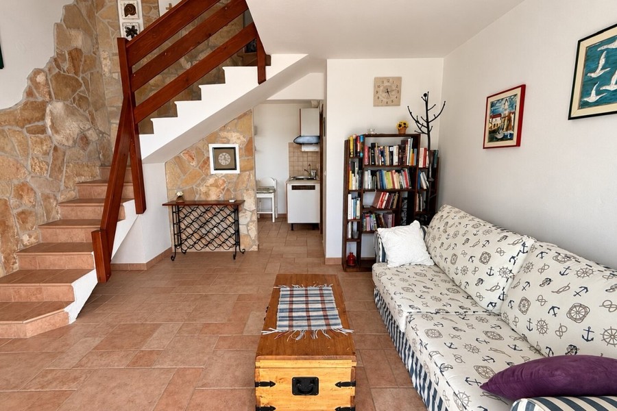 Studio with living area and kitchenette