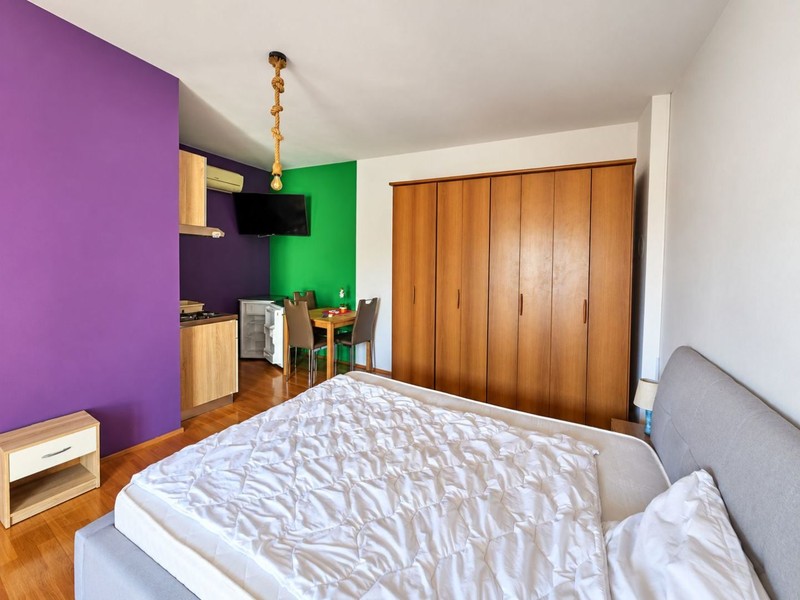 Studio with sleeping area and kitchenette