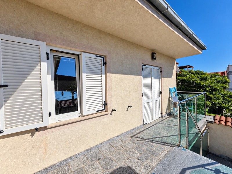 Terrace at the house with shutters