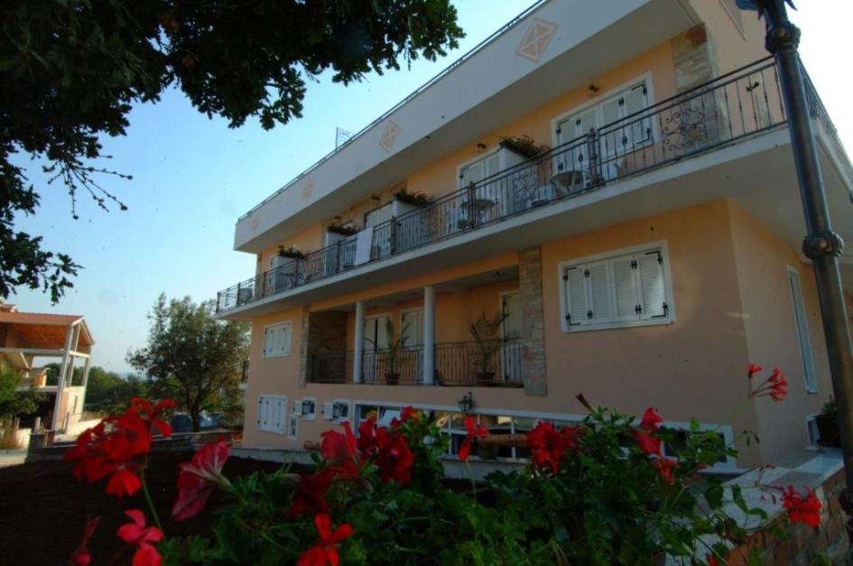 An exterior view of the guesthouse near Pula in Croatia that is for sale