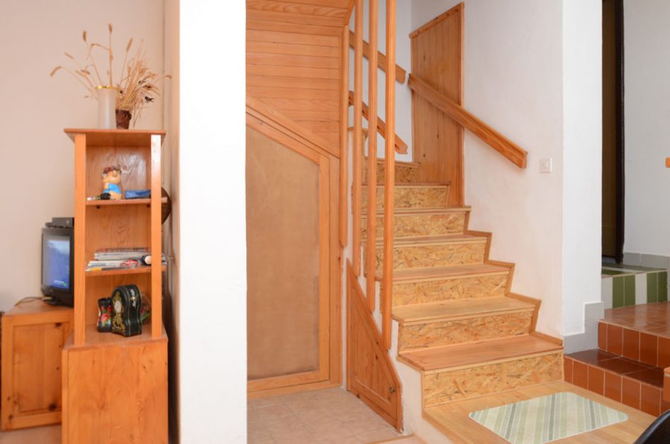 The stairs to the upper floor