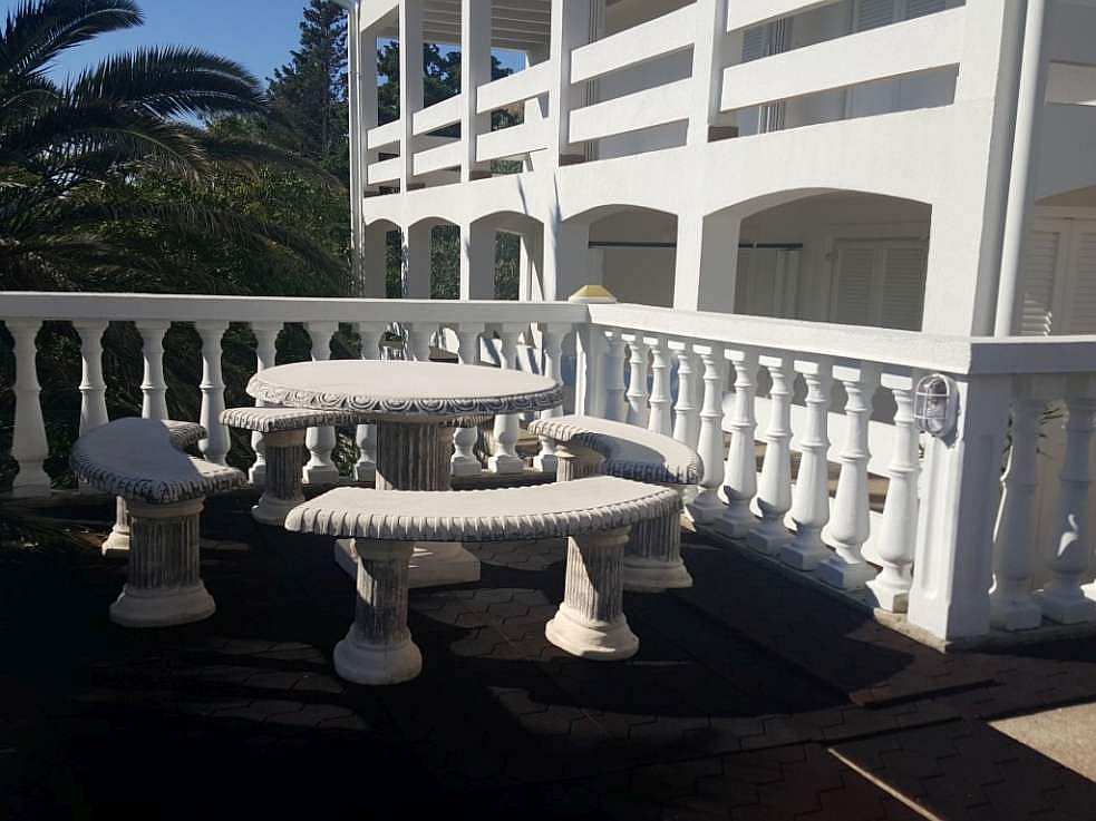 Front view of the villa on Pag by the sea that is for sale.