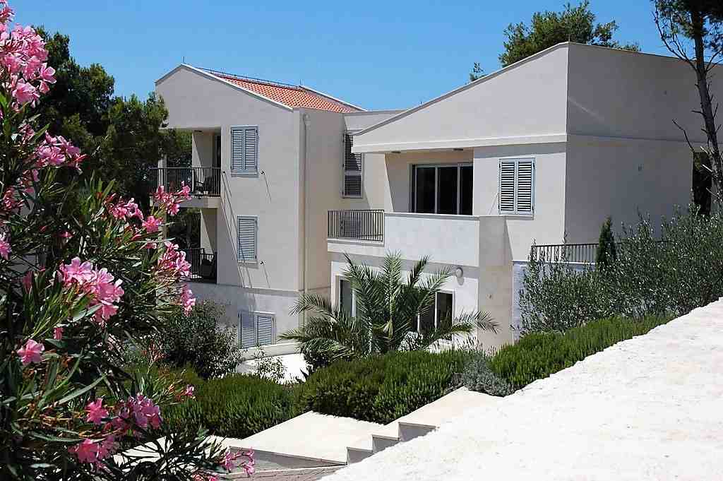 Modern villa near the harbor in Croatia.