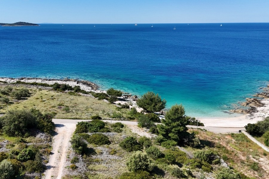 Sea views from the building plot on the Adriatic coast